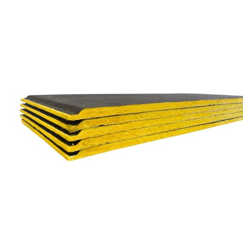 F&L R4 Johns Manville Duct Insulation Panel – HVAC Thermal Fiberglass Insulation for Sheet Metal Duct Systems, Energy-Efficient Sound and Heat Control Panel (1in x 24in x 48in)