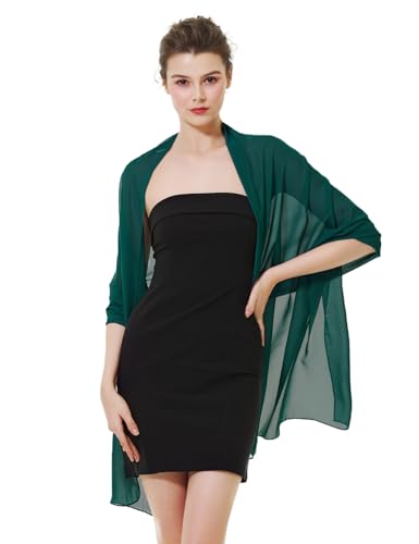 BEAUTELICATE Châle Étole En Mousseline De Soie Écharpe Foulard Léger Pour Mariage D’été Soirée Cérémonie Femme Mariée Demoiselles d'honneur(Taille...