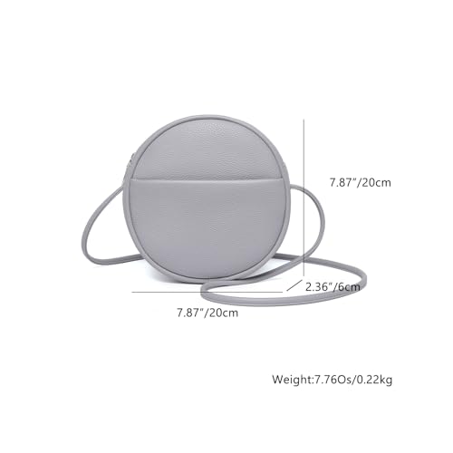 Image of Circle Crossbody Bag for Women NYLON Circle Purse with Zipper Adjustable Knot Shoulder Straps