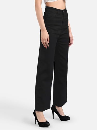 Image of KOTTY Women's Classic Fit Straight Jeans - Mid Waist with Clean Lines