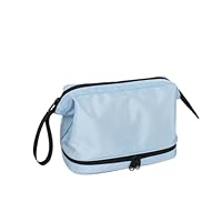 Hemompito Travel Toiletry Bag, Hanging Toiletry Bag with Wet & Dry Compartments for Women and Men, Portable Makeup Bag with Smooth Zippers, Built to Last for Home, Travel, Gym, Easy to Clean