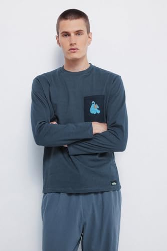 Pyjama en coton homme à rayures Springfield Cookie Monster - 4