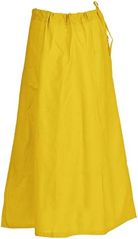 Indian Trendy Sari Petticoat Cotton Stitched Adjustable Waist Saree Underskirt Lining Skirt