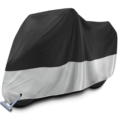 Funda para Moto Scooter XXL, Cubierta de Moto Impermeable Protección Outdoor&Indoor, Funda Motocicleta Bicicletas Polvo Nieve Lluvia Viento Hojas Excrementos de Aves al Aire Libre, 245x105x125cm