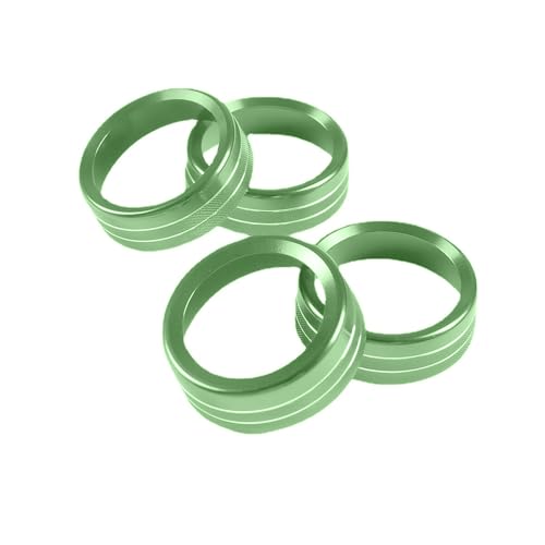 Image of Aluminum Alloy AC Knob Covers Kit for Toyota Tacoma 2016-2023 (4pcs Green) - HVAC Control Button Covers, Metal Air Conditioner Dial Covers, Durable Interior Upgrade Accessories