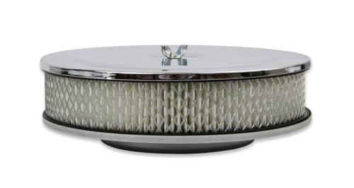 Mr. Gasket 1487 Air Cleaner - 9 Inch Diameter x 2-3/4 Inch Tall - Chrome