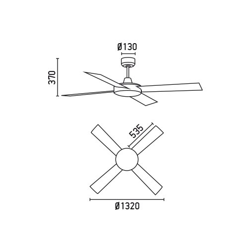Faro - Mallorca Ventilatore da sofitto Nichel