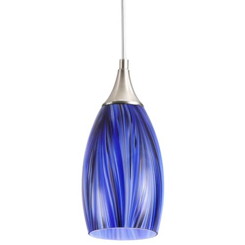GLADFRESIT Deep-Sea Blue Pendant for Kitchen Islands – Handcrafted Elegance