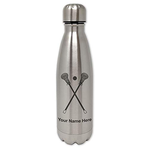 SkunkWerkz Water Bottle, Lacrosse Sticks, Personalized Engraving Included