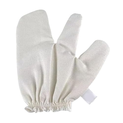 Guantes para Exfoliación en Seco,Manoplas Exfoliantes Para Exfoliación En Seco | Manoplas Rejuvenecedoras De Seda Natural Con Cinta Elástica Ajustable Para Hombre Y Mujer - Uso En Spa, Ducha Y Baño