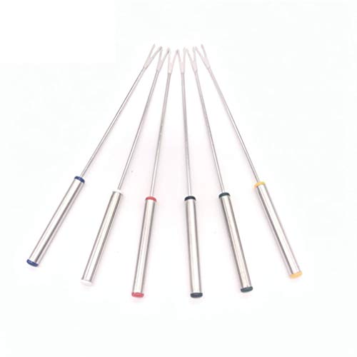 DOITOOL 6pcs Fruit Fork Stainless Steel Fork Dessert Fork Fruit Food Fork Fondue Fork