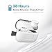 Speck Gemtones Wireless Earbuds for iPhone and Android, Bluetooth 5.3 Headphones with 28 Hour Battery Life, USB-C Charging, Two-Year Warranty and Integrated App, with EQ Settings, White Album