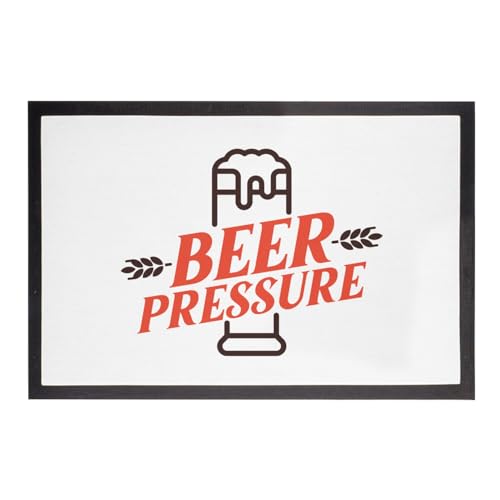 Paillasson Blanc original imprimé humour bière et fête dimensions 75x50 cm - 2