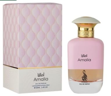 Perfume Amalia Eau de Parfum 100 ml, Perfume Árabe Unisex de Larga Duración, Fragancia Oriental Amaderada con Notas de Pomelo, Frutas Tropicales y Vainilla (Amalia)