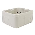 Lifesmart Bermuda LS100 4 Person Plug and Play Hot Tub and Outdoor Spa with 13 Jets, Black Cover, Digital Control Panel & Powerful 1.0HP Pump, Beige