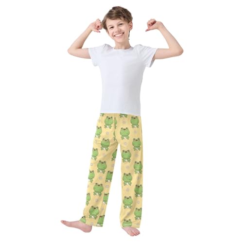 Frogs Daisy Flowers Boys Pants for Kids Jogger Pants with Pockets S-XL2
