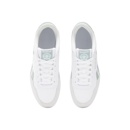 Reebok Unisex Court Advance Sneaker, Footwear White/Hybrid Green/Barely Grey, 12 Women/ 10.5 Men