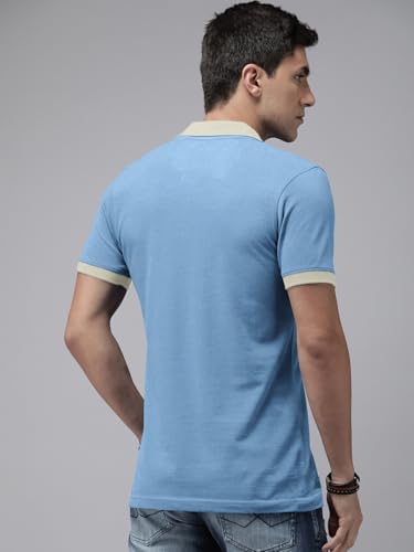 Image of LEOTUDE Men's Polo Neck Matty Half Sleeve Collor Solid Regular Fit Tshirts (Brown)