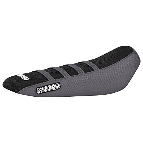 Enjoy Mfg Ribbed Seat Cover - Compatible Fit For Sur Ron Sur-Ron Light Bee Mx & X E-Bike #349 (Grey & Black W/ Grey Ribs) #TOP7