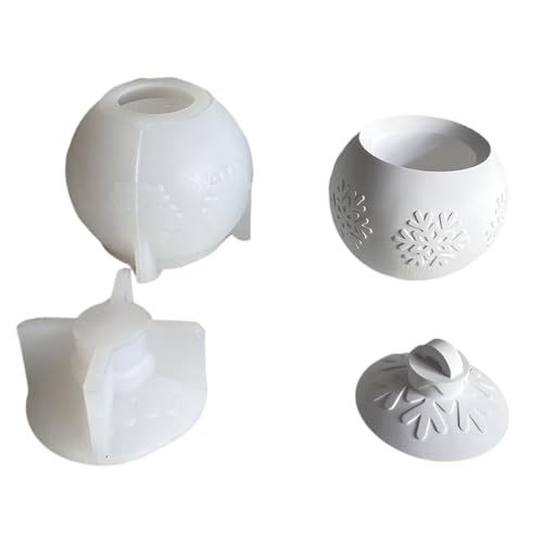 Flexible silicona costa de nieve forma flexible molde de vela de silicona para diseños detallados de bolas de copos de nieve tazas