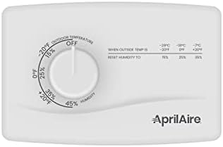 AprilAire 4655 Manual Whole Home Duct or Wall Mounted Humidifier Control Humidistat for AprilAire Whole House Humidifiers, Low Voltage 24VAC