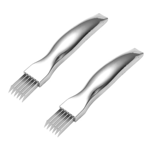 Alipis 2pcs Scallion Cutter Practical Vegetable Shredder for Effortless Onion Slicing Easy to Clean Kitchen Tool Comfortable Arc Handle Lightweight Design
