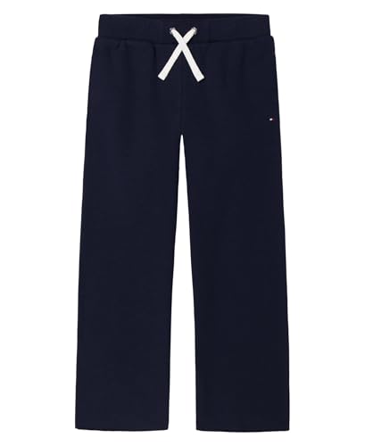 Image of Tommy Hilfiger Girls' Fleece Wide Leg Bottom Jogger Sweatpants with Drawstring & Functional Side Pockets