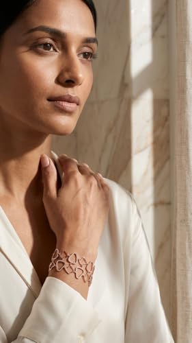 Image of Irregular Link Statement Bracelet | 18K Gold Toned High-Fashion Wristwear | Waterproof Daily Wear Old Money Style Bracelet for Her