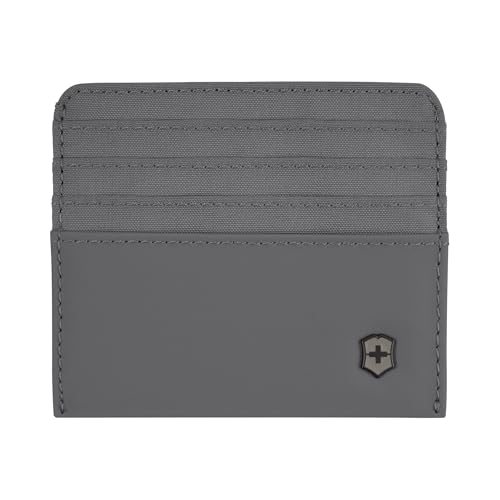 Victorinox Travel Essentials Card Holder, Kartenetui mit RFID-Schutz, Portemonnaie mit Kartenfächer, Schmal, Leicht, Damen/Herren, Grau