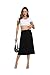 Vlazom Half Slips for Women Under Dress Long Half Slip Under Skirt with Lace Trim Black Size Large