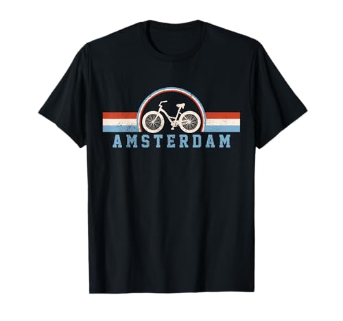 Amsterdam Niederlande Holland Fahrrad Vintage Geschenk T-Shirt