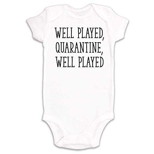 Kate & Meri Well Played, Quarantine. Well Played Onesie/Bodysuit Baby Romper (0-3M)