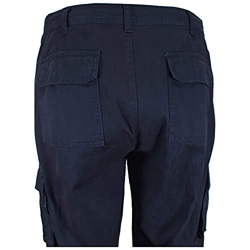 Full Blue Side Elastic Big and Tall Cargo Pant3