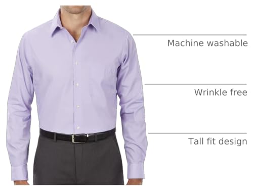 Image of Van Heusen Men's Tall FIT Dress Shirts Poplin