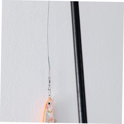 30pcs Líderes de Pesca de Acero con Ganchos y Mosquetones miniatura 4
