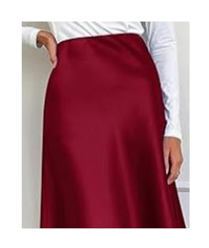 SEMATOMALA 2025 Women Long Satin Spring Summer Skirt Silk Elegant High Waist Cocktail Party Wedding Flared Midi Skirts3