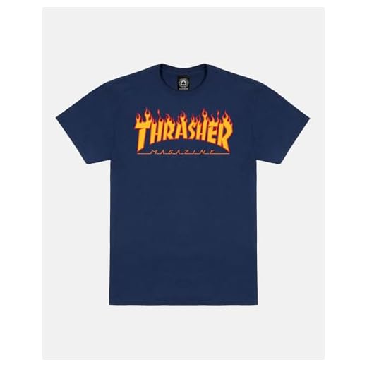 CAMISA THRASHER MAGAZINE FLAME AZUL - L, azul