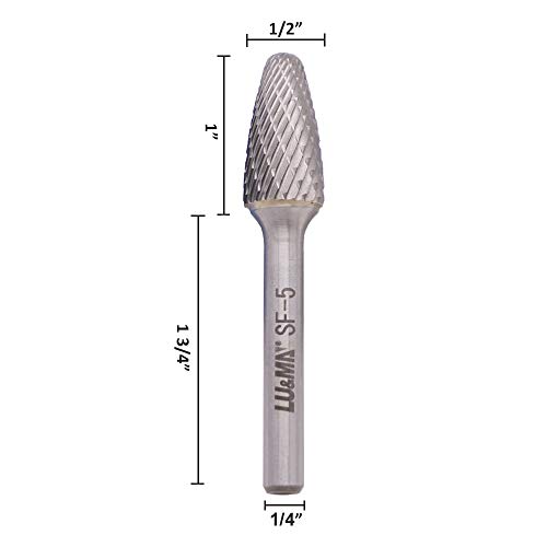 Juego de 6 fresas de carburo SB-5 y SF-5 con vástago 1/4" miniatura 3