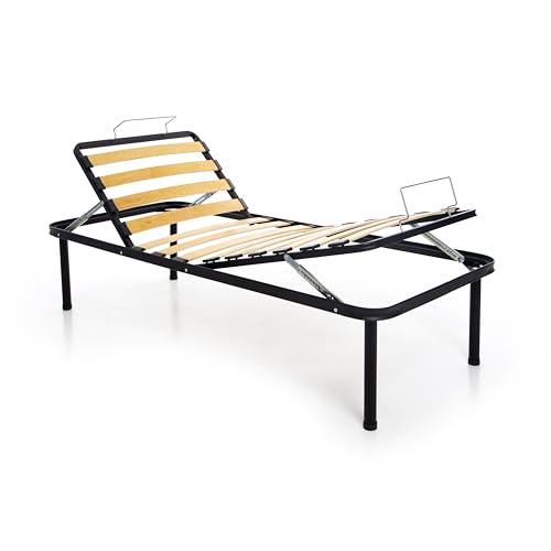 DOLCI SOGNI Letto Singolo Reclinabile con Rete a Doghe 80x190, Ideale per Gravidanza, Rete Letto...