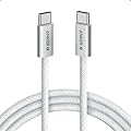 Anker Zolo Cavo da USB-C a USB-C, 240W Ricarica Rapida, Cavo Intrecciato Resistente alla Sporcizia, Connettore Sottile, per iPhone 16/15/16 Pro/16 Pro Max/Plus, MacBook/iPad, Galaxy S24 (1,8m, Bianco)