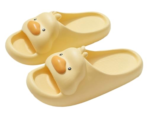 Cartoon Duck Slippers Slides for Women Men Cute Cloud Slides Slipper Unisex Animals Beach Slippers Lightweight Summer Shoes
