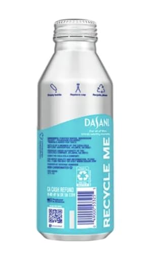 Dasani Aluminum Water Bottles, 16 Fl Oz, 24 Pack