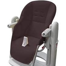 Surakey Baby High Chair Cover - PU Leather High Chair Seat Cushion for Baby Waterproof Dining Chair Padding High Chair Pad, Coffee
