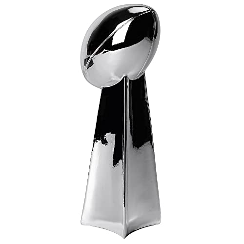 Image of Spire Designs Fantasy Football Trophy - Chrome Replica Championship Trophy - First Place Winner Award for League - 2 Sizes