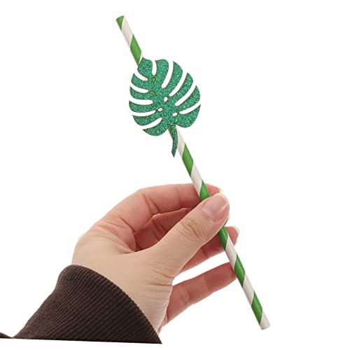 Pitillos de papel decorativos verde pack 10 miniatura 5