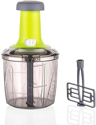 Nestwell N-346 Stylo Push Chopper Round (1100 ML) - 2 in 1 Chopping Solution (Dark Sky Blue)