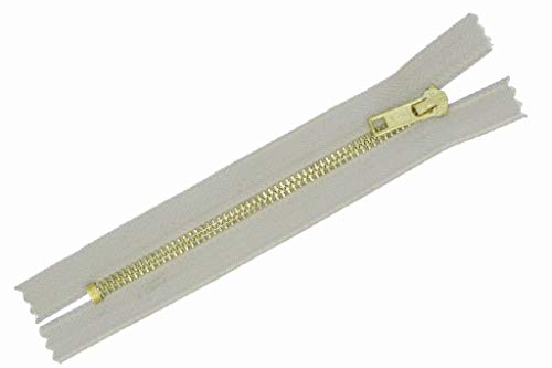 FIM Cremallera para vaqueros y pantalones (8 cm - 20 cm, 3 beige claro 307), 6 cm