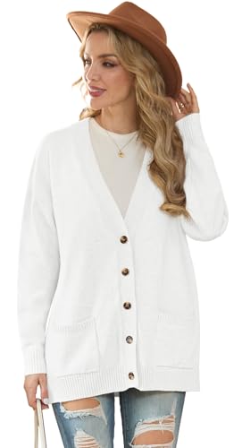 Image of GRECERELLE Women's 2025 Fall Cardigan Sweaters Oversized Open Front Button Knit Outwear Coats with Pockets