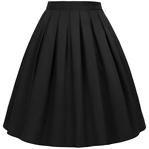 Falda Plisada Floral Negro Vintage Cover