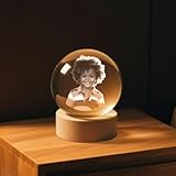 Custom Crystal Ball with Lamp,Ultrasound Picture Frames,Ideal Gift for Expecting Parents,Customizable Gifts,3D Crystal Photo Personalized.
